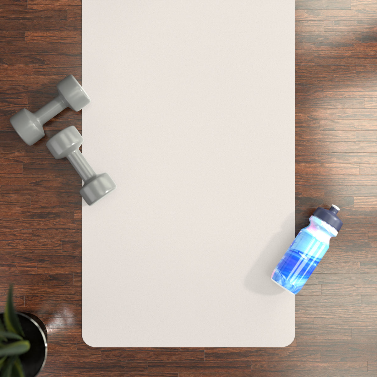 Mujer Bonita Ivory Rubber Yoga Mat – 24″ × 72″